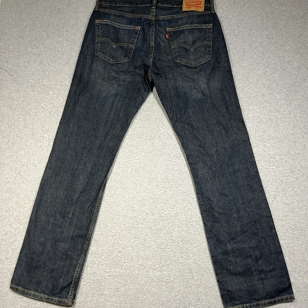 Levis Jeans Mens 33x34 (Fits 34x34) Blue 559 Relaxed Straight Dark Denim Cotton